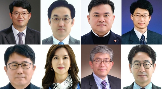 사진 윗줄 맨 왼쪽부터 순서대로 양기철, 김남진, 박재관, 김영길, 현주현, 류일순, 김양보, 김원칠.