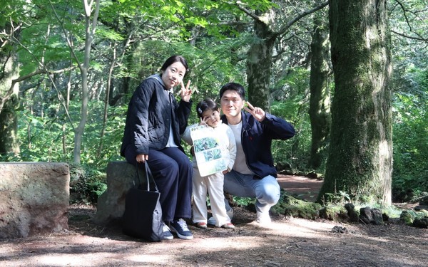 제주 한달살이 중인 윤은주씨 가족.
