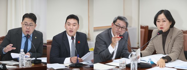 제주도의회 환경도시위원회 한동수, 김기환, 김황국, 이승아 의원(왼쪽부터). [사진=제주도의회]