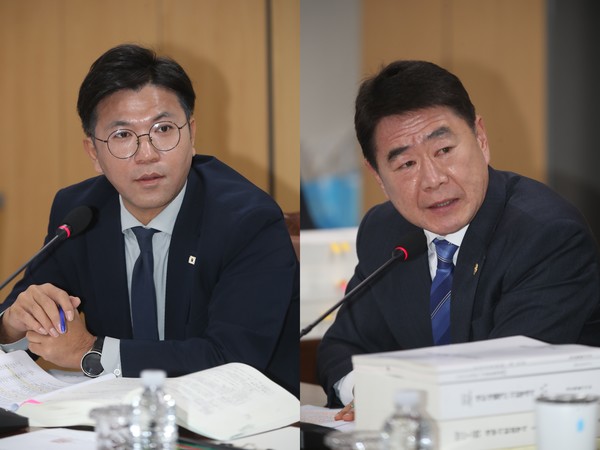 제주도의회 보건복지안전위원회 현지홍(왼쪽), 임정은 의원. [사진=제주도의회]