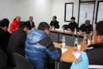 양원찬 새누리당 제주도지사 예비후보가 지난 15일 개인택시조합 임원진들과 간담회를 갖고 있다.