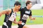 31일 제주종합경기장 주경기장에서 열린 남자 육상 200m에 출전한 여호수아(인천)가 결승선을 향해 달리고 있다. 박민호 기자