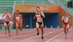 육상 여자일반부 200m에 출전한 김민지(제주도청)가 결승선을 통과하고 있다. 고기호 기자