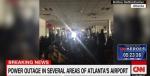 애틀랜타 공항 정전 사태 소식 전한 CNN 화면