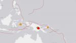 26일부터 잇따라 강진이 일어난 파푸아뉴기니 지진 발생 지점. [미국지질조사국 홈페이지 캡처]