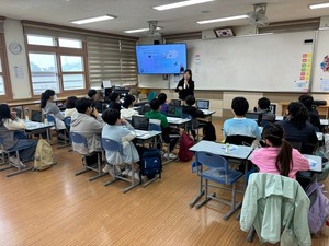 4월 22일 무릉초등학교 6학년을 대상으로 디지털미디어 리터러시 교육이 진행됐다.